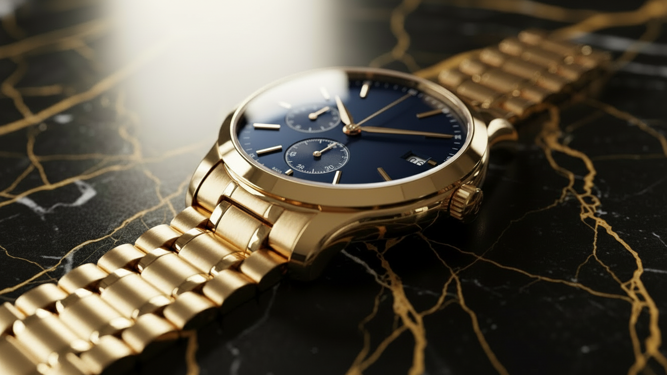 Close up of watch mechanism repair